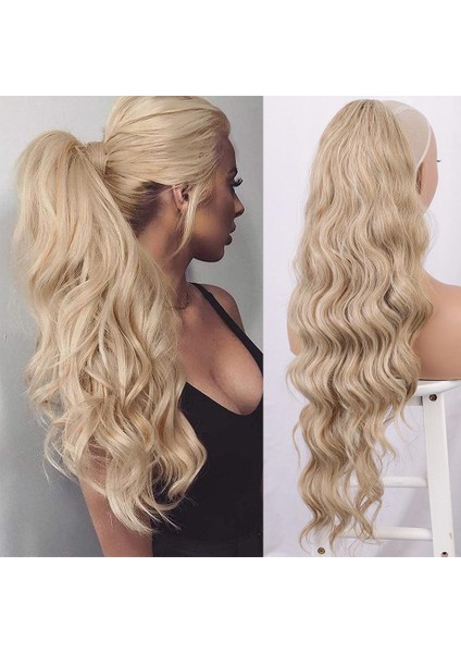 Avrupa ve Amerika Sınır Ötesi Peruk Ipli Fiber At Kuyruğu Uzun Kıvırcık Hairbodybig Wave Ipli At Kuyruğu (Yurt Dışından)