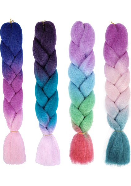 Fabrika Afrika Dreadlocks Peruk Kadın Avrupa ve Amerikan Üç Renkli Dört Renkli Kimyasal Elyaf Büyük Çam Örgü Yüksek Sıcaklık Fiber Renk Gradyanı (Yurt Dışından)