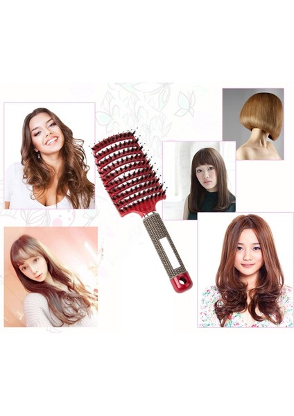 Renk Kadın Saç Masaj Tarak Kıl/naylon Saç Fırçası/ıslak Kıvırcık Detangle Saç Fırçası/salon Kuaförlük Saç Şekillendirici Araçları (Yurt Dışından) fırsatları