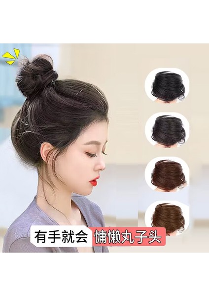 Gerçek Saç Bandı Bun Peruk Kadın Kabarık Antik Stil Chignon Yapay Saç Topuz Tam Gerçek Saç Tomurcuk Kabarık Eserdir (Yurt Dışından)