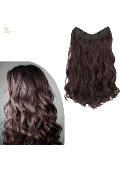 Klipsli Saç Uzantıları Sentetik Dalgalı Kadın Konserleri Koyu Kahverengi (Yurt Dışından) fiyatları