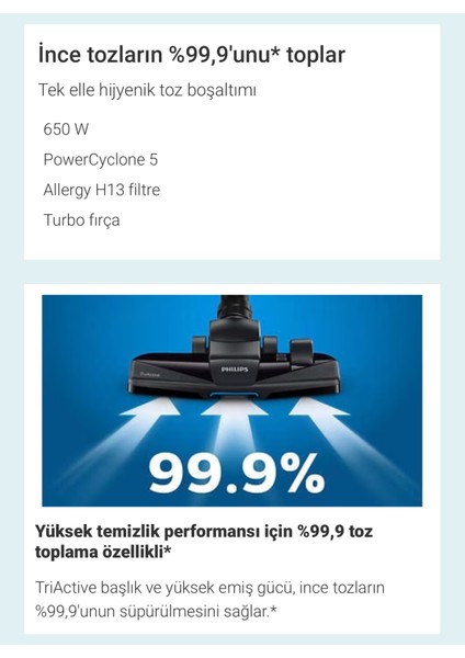 Turbo Başlıklı Kompakt Tasarım ve Mükemmel Performans Powercyclone, 3 Farklı Temizlik Işlemi, Triactive Başlıklı Toz Torbasız Elektrikli Süpürge | Çay Makinesi ve Onerous Mutfak Tartısı Hediye fiyatları