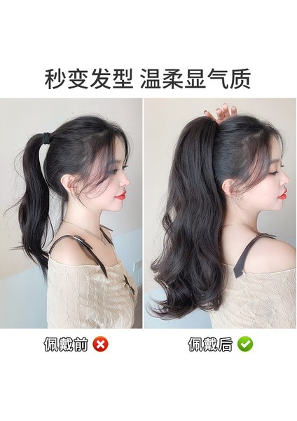 Peruk At Kuyruğu Kadın's Uzun Kıvırcık Saç Kavrama Büyük Dalga Yapay Saç Tembel Yaz Internet Şöhret Düşük Bağlar Orta Uzunluk Örgü Büyük Rulo (Yurt Dışından) modelleri