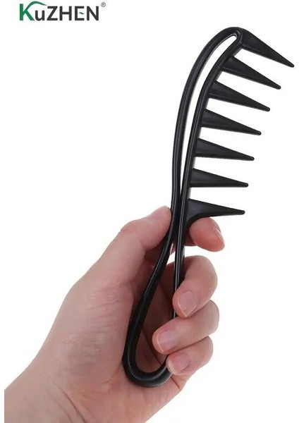 Afro Kapsel Brede Tanden Haarborstel Vork Kam Mannen Baard Kappers Borstel Kapper Şekillendirme Aracı Salon Aksesuarı (Yurt Dışından)