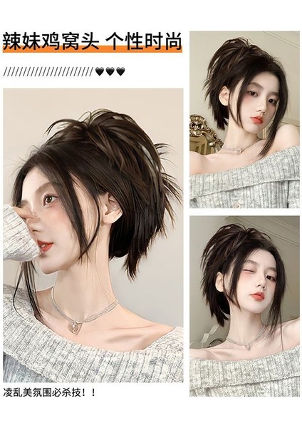 Tavuk Kümesi Bun Chignon Kadın Yüzük Yapay Saç Tembel Kabarık Gadget Doğal ve Kabarık Sıcak Kız Peruk Saç (Yurt Dışından) modelleri