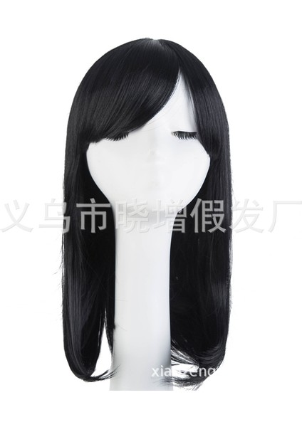 Yüksek Sıcaklık Fiber Peruk Açık Altın Orta Uzunlukta Düz Saç Patlama Yüz Onarım Siyah Gerçekçi Kız Iç Toka Jiafa (Yurt Dışından) fiyatları