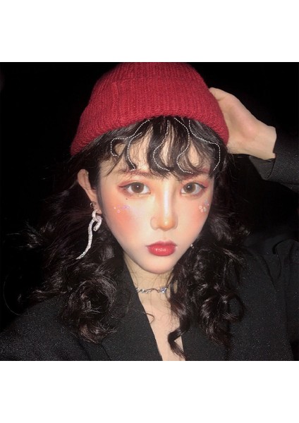 Patlama Peruk Kadın Sevimli Sevimli Küçük Bukleler Sahte Patlama Doğal Nefes Teddy Küçük Hacimli Kabarık Saç Uzatma (Yurt Dışından) fırsatları