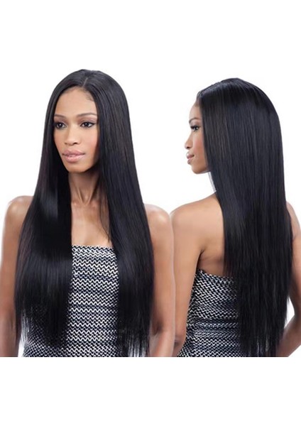 Avrupa ve Amerika Afrika Sınır Ötesi Kadın Uzun Düz Saç Peruk Yüksek Sıcaklık Fiberine Ayarlanabilir Orta Uzunlukta Tam Set Peruk Peruk Kılıfı (Yurt Dışından) fiyatları