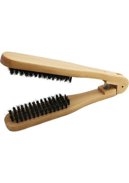 Ahşap Doğrultma Tarak Çift Taraflı Fırça Kelepçe Saç Kuaförlük Doğal Lifler Kıl Saç Tarak Hairstylig Aracı Kuaför (Yurt Dışından)