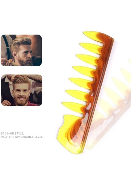 Erkek Retro Yağ Saç Tarak Seti Profesyonel Kuaförlük Salonu Şekillendirici Düz Saç Combs Adam Berber Saç Bakımı Tarzı Aracı (Yurt Dışından)
