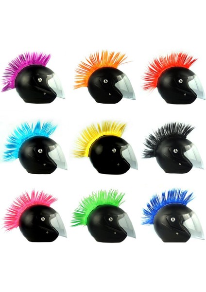 Kask Perukları Renkli Cockscomb Peruk Punk Headdress Komik Görünüm (Yurt Dışından)