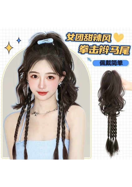 Tatlı Serin Boks Örgü Peruk Kadın Kavrama Klip Tipi Yarı Bağlı Şelale Kabarık Kıvırcık Saç Yüksek Kafatası Üst Simülasyon At Kuyruğu Tek Parça (Yurt Dışından) fiyatları