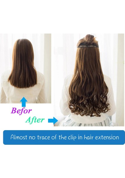 Peruk Uzun Kıvırcık Saç Yüksek Sıcaklık Fiber Klip Peruk Seti Tek Parça Dikişsiz Saç Uzatma (Yurt Dışından) fiyatları