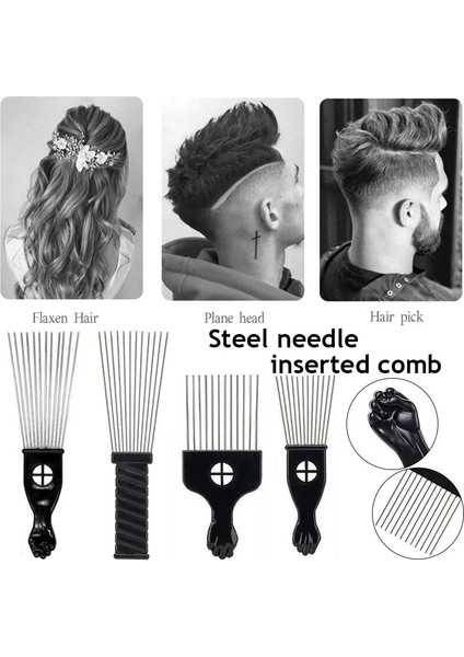 Yeni Moda Nsert Saç Alma Tarak Dolaşık Açıcı Tarak Afro Tarak Anti-Statik Saç Fırçası Metal Kıvırcık Saç Şekillendirici Araçları Saç Aksesuarları (Yurt Dışından)