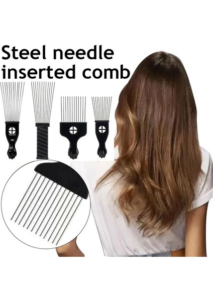 Yeni Moda Nsert Saç Alma Tarak Dolaşık Açıcı Tarak Afro Tarak Anti-Statik Saç Fırçası Metal Kıvırcık Saç Şekillendirici Araçları Saç Aksesuarları (Yurt Dışından) modelleri