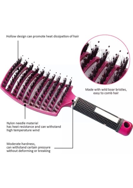 Saç Fırçası Saç Derisi Masaj Tarak Saç Fırçası Kıl Naylon Kadın Islak Kıvırcık Detangle Saç Fırçası Salon Kuaförlük Şekillendirici X5M8 (Yurt Dışından) modelleri