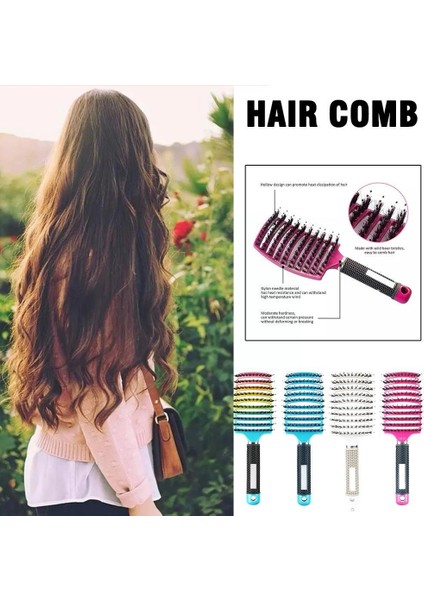 Saç Fırçası Saç Derisi Masaj Tarak Saç Fırçası Kıl Naylon Kadın Islak Kıvırcık Detangle Saç Fırçası Salon Kuaförlük Şekillendirici X5M8 (Yurt Dışından) fırsatları