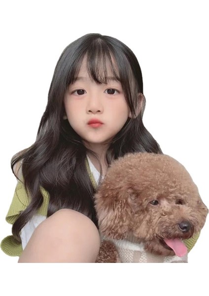 Çocuk Peruk Kadın Uzun Kıvırcık Saç Simülasyon Saç Uzun Saç Sentetik Peruk Parçaları (Yurt Dışından) indirimleri