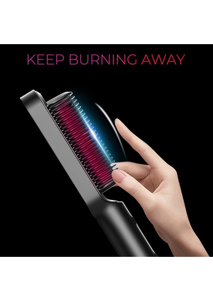 Saç Kıvırma Için Saç Düzleştirici Isıtmalı Tarak | Haşlanma Önleyici Kıvırcık Düzleştirme Fırçası (Yurt Dışından) indirimleri