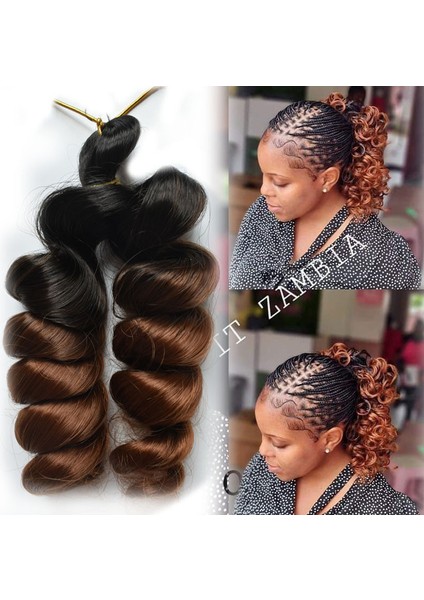8IN10INFRANSIZ Gevşek Kıvırcık Tığ Örgüler Saç Afrika Peruk (Yurt Dışından)
