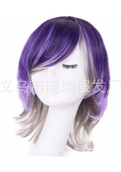 Cosplay Anime Peruk Erkek Kısa Saç 25CM Resim Rengi (Yurt Dışından)