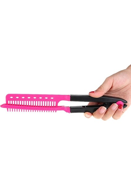 Şekli Katlanır Saç Fırçası Saç Düzleştirici Arapsaçı Tarak Salon Kuaförlük Berber Saç Kesme Tarak Saç Fırçası Şekillendirici Aracı (Yurt Dışından)