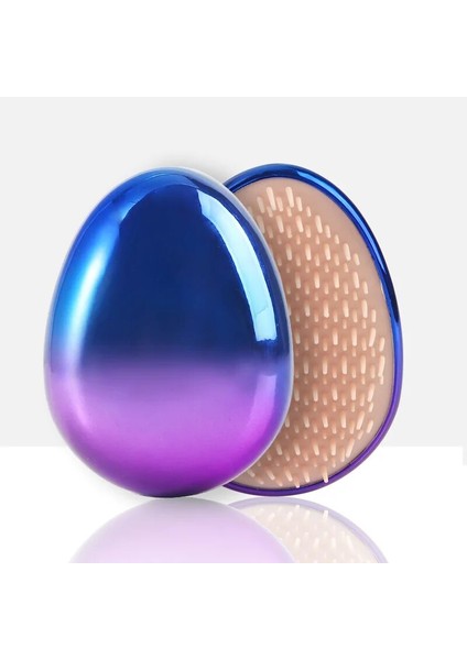 Mini Yumurta Şekli Glitter Düz Saç Fırçası Anti-Düğüm Saç Yumuşatma Taraklar Yumuşak Saç Fırçası Kuaförlük Taraklar Seyahat Erişimi (Yurt Dışından) fırsatları