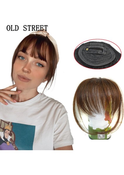 Yanlış Sentetik Patlama Saç Uzatma Saçak Doğal Saç Klipsi Saç Parçaları Açık Kahverengi Yüksek Sıcaklık Peruk (Yurt Dışından)