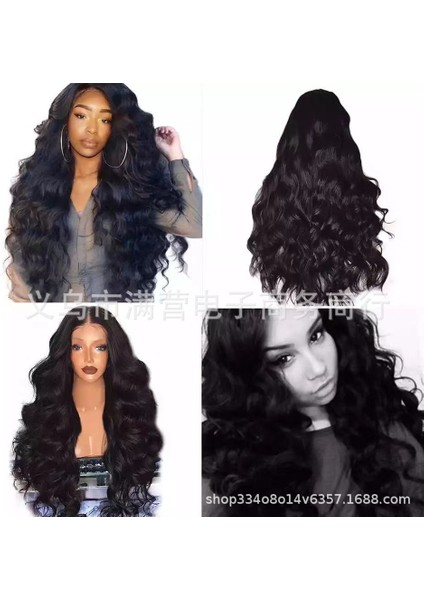 Peruk Kadın's Orta Uzun Kıvırcık Saç Büyük Dalga Peruk Kimyasal Fiber Yüksek Sıcaklık Fiber Tam Başlı Peruk Tipi (Yurt Dışından) fırsatları