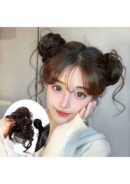 Kız Ejderha Sakal Kafa Peruk Saç Halat Kabarık Doğal Kadın Peruk Kore Tarzı Saç Aksesuarları (Yurt Dışından) fırsatları
