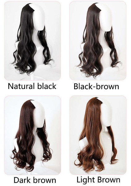 Kadınlar Için 55 cm Peruk Saç Tokası Saç Uzatma Bukleler Kabarık (Yurt Dışından) modelleri