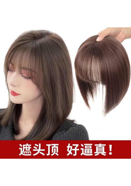 Peruk Üst Postiş Kadın Saç Artışı Kapak Gri Saç Saç Takviyesi Parçası 3D Fransız Patlama Doğal ve Kabarık Hafif ve Dikişsiz (Yurt Dışından)