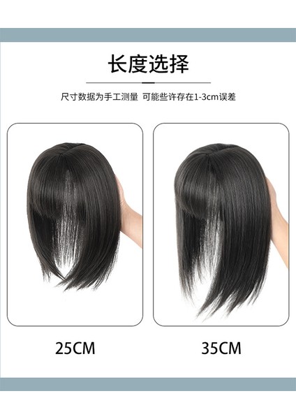 Peruk Üst Postiş Kadın Saç Artışı Kapak Gri Saç Saç Takviyesi Parçası 3D Fransız Patlama Doğal ve Kabarık Hafif ve Dikişsiz (Yurt Dışından) modelleri