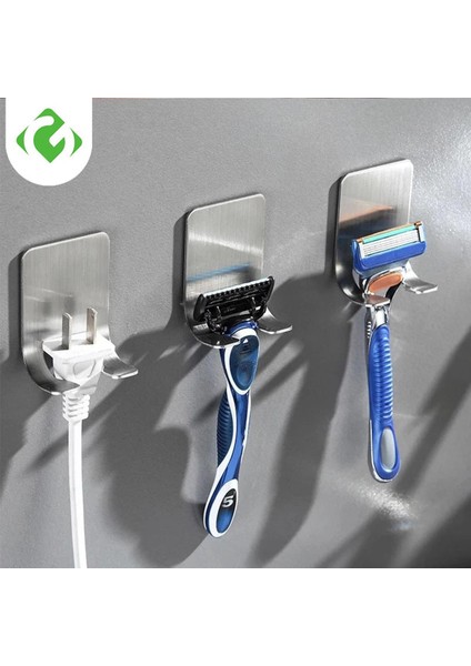 【eğlencelı Lıve】 1 Adet Banyo Paslanmaz Çelik Yumruk Ücretsiz Jilet Tutucu Depolama Kanca Duvar Erkekler Tıraş Tıraş Makinesi Raf Banyo Jilet Raf Duvar Gy (Yurt Dışından)