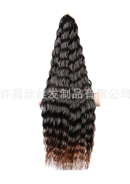 Avrupa ve Amerika Afrika Kimyasal Elyaf Peruk Tığ Saç Uzatma Saç Handledeep Wave Toplu Saç Xuchang Üreticisi (Yurt Dışından) modelleri