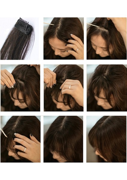 Yanlış Sentetik Patlama Saç Uzatma Saçak Doğal Saç Klipsi Saç Parçaları Açık Kahverengi Yüksek Sıcaklık Peruk (Yurt Dışından) indirimleri