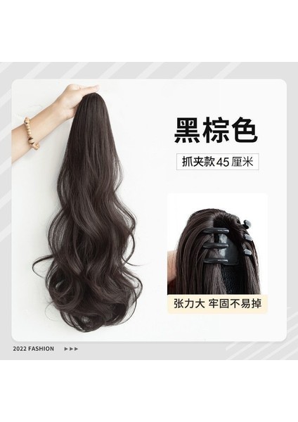 Yüksek At Kuyruğu Peruk Kadın Kavrama Büyük Dalga Uzun Kıvırcık Saç Görünmez Kabarık Saç Büyüme Bandaj Taklit Tam Gerçek Insan Saç Örgü (Yurt Dışından)