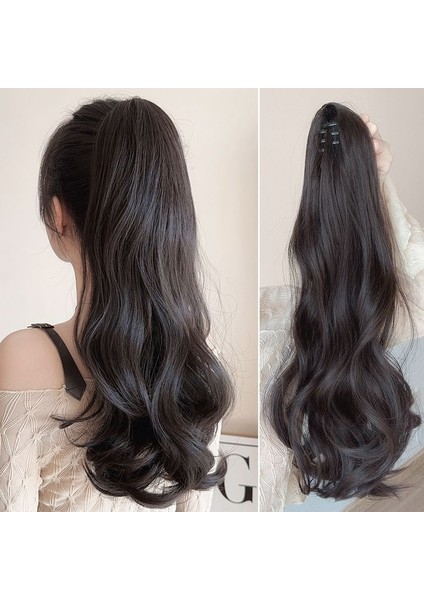 Yüksek At Kuyruğu Peruk Kadın Kavrama Büyük Dalga Uzun Kıvırcık Saç Görünmez Kabarık Saç Büyüme Bandaj Taklit Tam Gerçek Insan Saç Örgü (Yurt Dışından) modelleri