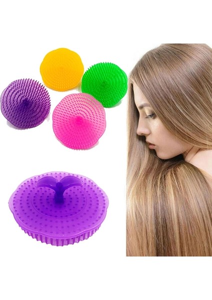 Adet Rastgele Silikon Kafa Masajı Saç Yıkama Tarak Yumuşak Şampuan Fırçası Saç Temiz Sağlık Yeni Taşınabilir Banyo Spa Saç Derisi Fırçası (Yurt Dışından)
