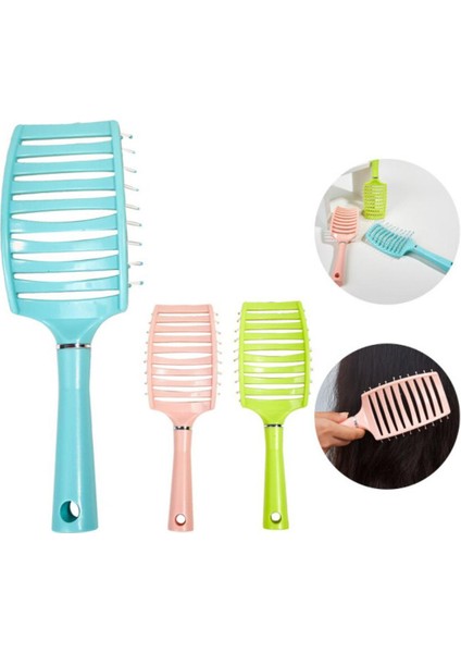 Kadın Saç Derisi Masaj Tarak Saç Fırçası Kıl Naylon Kadın Islak Kıvırcık Detangle Saç Fırçası Salon Kuaförlük Şekillendirici Araçları (Yurt Dışından)