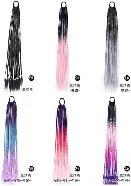 Dreadlocks At Kuyruğu Peruk Kadın Millennium Sıcak Kız Dreadlocks Renk Degrade Örgülü Saç Bağlı Büküm Uzun Örgü (Yurt Dışından)