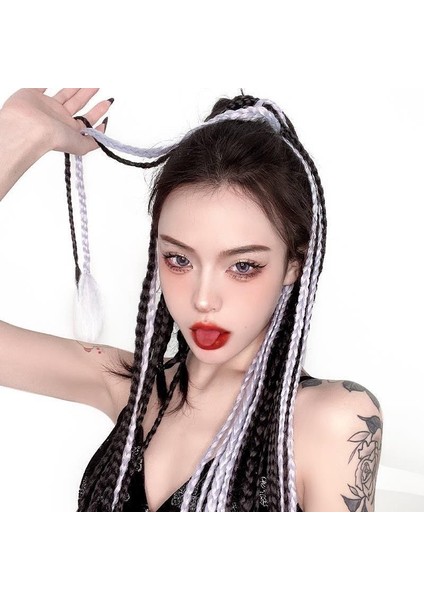 Dreadlocks At Kuyruğu Peruk Kadın Millennium Sıcak Kız Dreadlocks Renk Degrade Örgülü Saç Bağlı Büküm Uzun Örgü (Yurt Dışından) fiyatları