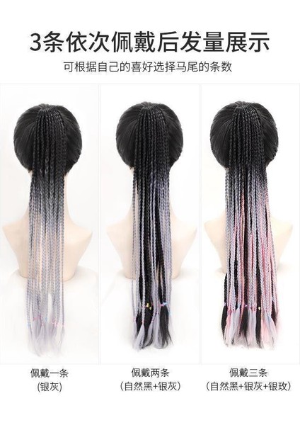 Dreadlocks At Kuyruğu Peruk Kadın Millennium Sıcak Kız Dreadlocks Renk Degrade Örgülü Saç Bağlı Büküm Uzun Örgü (Yurt Dışından) modelleri