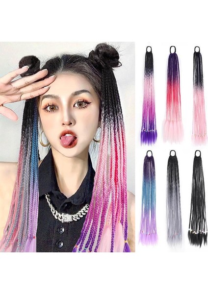 Dreadlocks At Kuyruğu Peruk Kadın Millennium Sıcak Kız Dreadlocks Renk Degrade Örgülü Saç Bağlı Büküm Uzun Örgü (Yurt Dışından) fırsatları