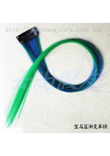 Avrupa ve Amerikan Tarzı Peruk Tek Kart Asılı Kulak Boyalı Renk Saç Uzatma Degrade Uzun Düz Saç Bb Klip Postiş Klip Stokta (Yurt Dışından) modelleri