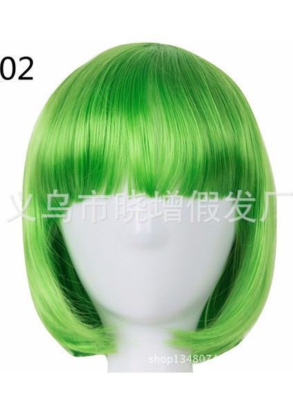 Anime Peruk Yeşil Bobhaircut Qi Yan Patlama Bobo Renk Çünkü Kısa Saç 16 Renk (Yurt Dışından) fiyatları