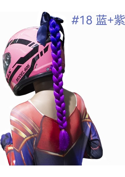 Motosiklet Denge Aracı Dreadlocks Kask Peruk Kask Süs Sınır Ötesi Kimyasal Elyaf Büküm Peruk Örgü (Yurt Dışından)