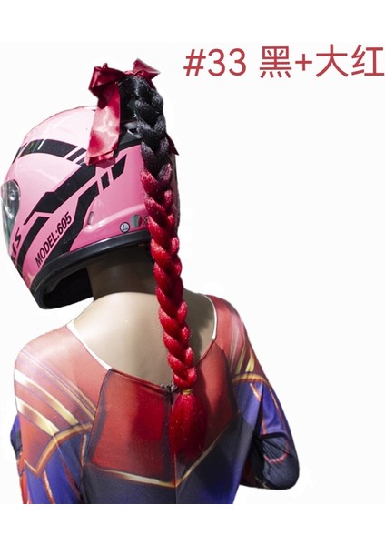 Motosiklet Denge Aracı Dreadlocks Kask Peruk Kask Süs Sınır Ötesi Kimyasal Elyaf Büküm Peruk Örgü (Yurt Dışından) modelleri