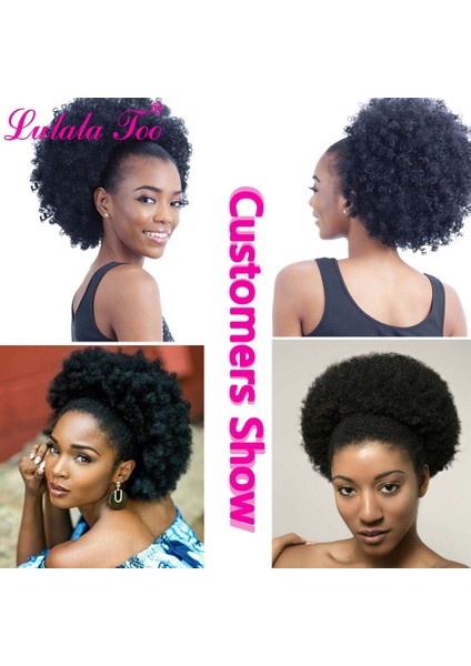 10 Inç Afrika Chignon Afro Afro Saç Topuz At Kuyruğu Xuchang Tam Kafa Peruk Peruk (Yurt Dışından) fırsatları