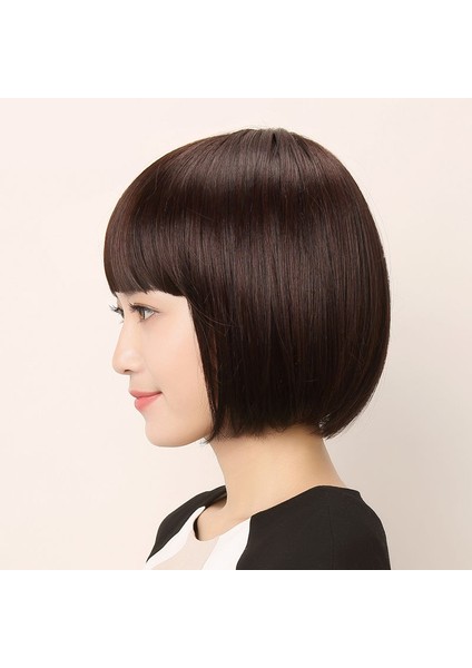 Peruk Kadın Kısa Saç Bobo Kafa Dalga Başkanı Kapak Saç Gerçek Saç Kısa Düz Saç Öğrenci Kafa Peruk Kılıf Orta Yaşlı ve Yaşlı Peruk (Yurt Dışından) fırsatları